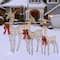 Champagne Glittered Deer Family of 3, Mini Clear Lights